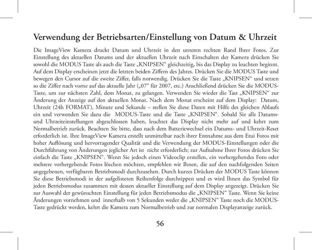 Bushnell 11-1026, 11-1027 instruction manual Verwendung der Betriebsarten/Einstellung von Datum & Uhrzeit 