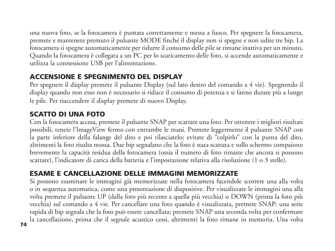 Bushnell 11-1210 manual Accensione E Spegnimento DEL Display, Scatto DI UNA Foto 