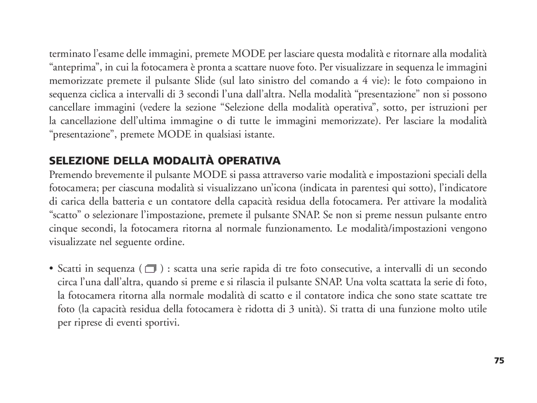 Bushnell 11-1210 manual Selezione Della Modalità Operativa 