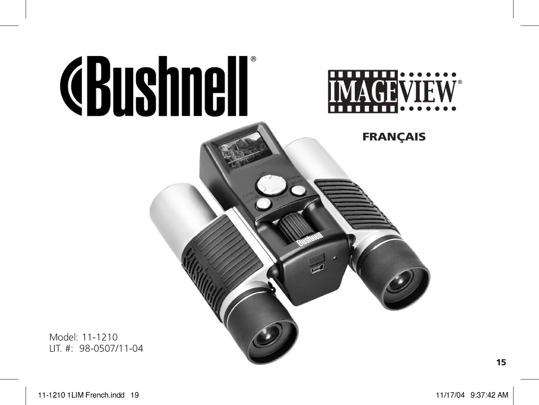 Bushnell 11-1210 manual Français 