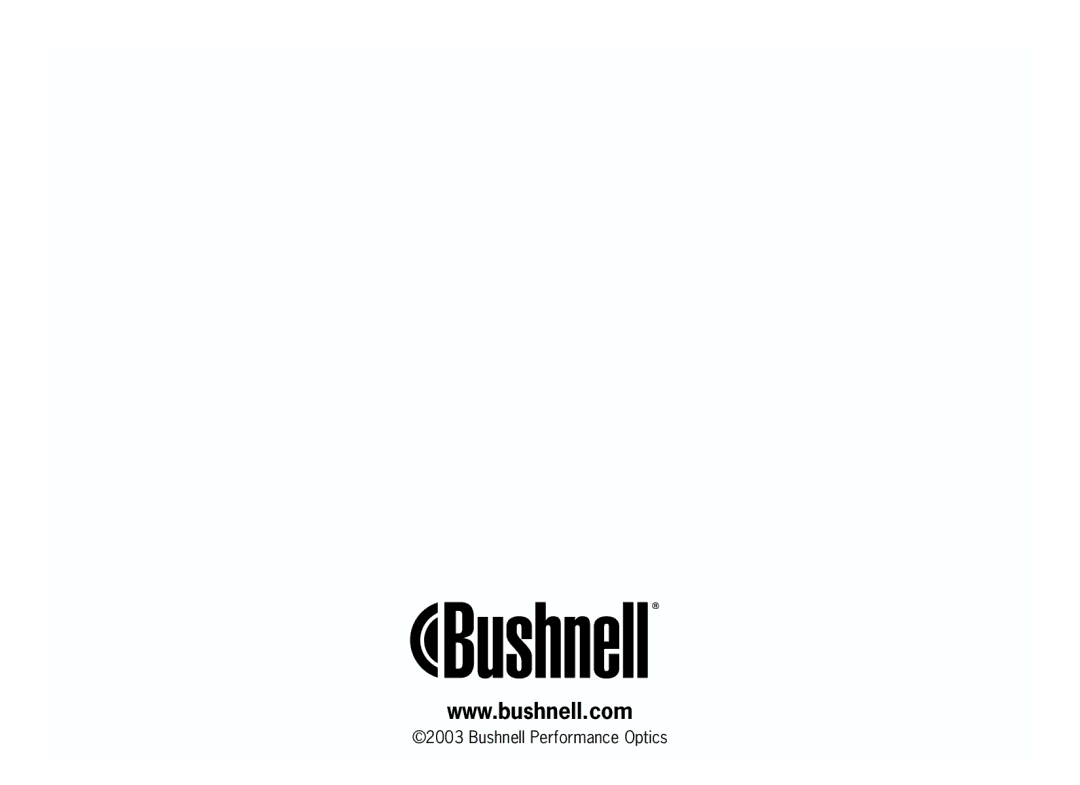 Bushnell 11-8321 manual Bushnell Performance Optics 