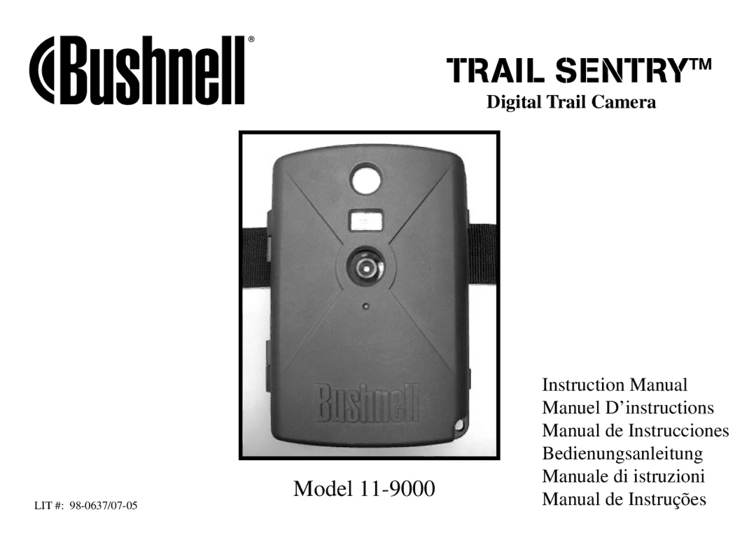 Bushnell 11-9000 instruction manual Trail Sentry, Model 