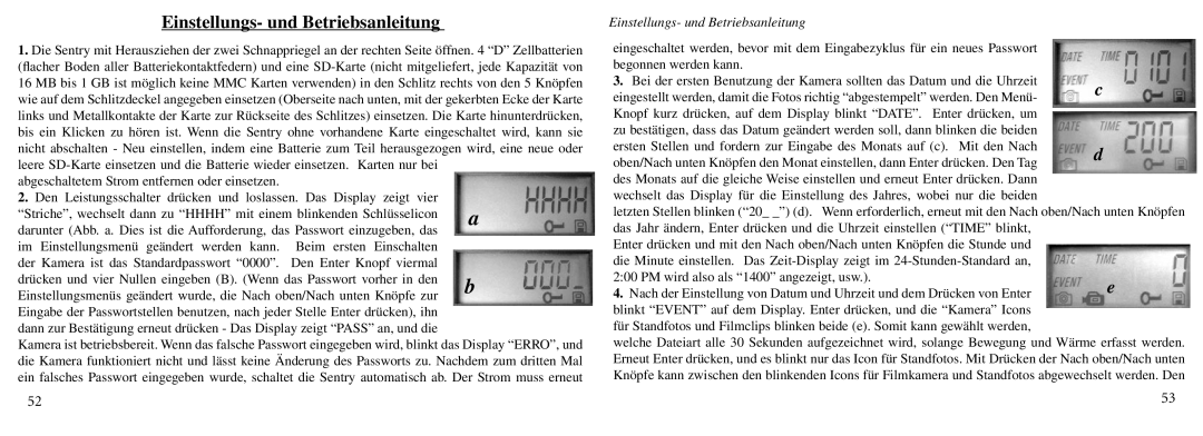 Bushnell 11-9000 instruction manual Einstellungs- und Betriebsanleitung 