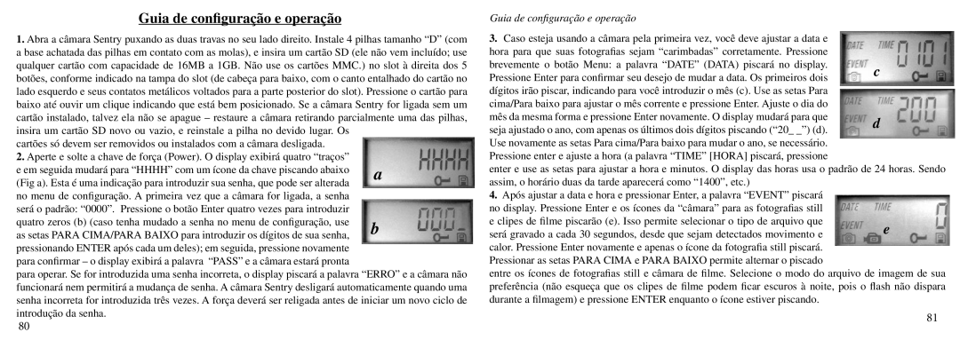 Bushnell 11-9000 instruction manual Guia de conﬁguração e operação 