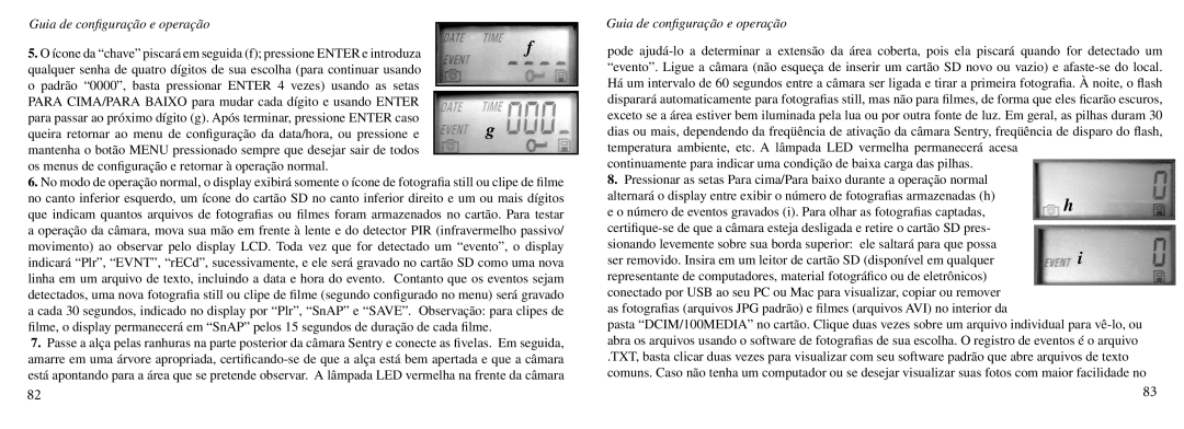 Bushnell 11-9000 instruction manual Guia de conﬁguração e operação 