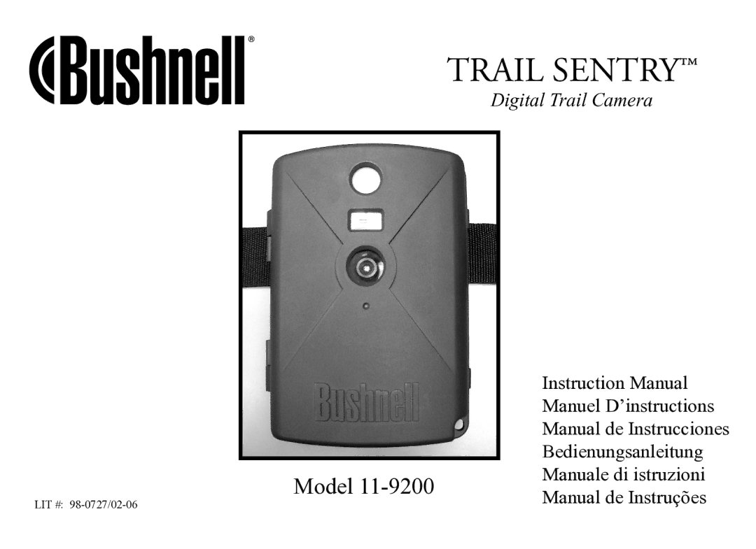 Bushnell 11-9200 instruction manual Trail Sentry 