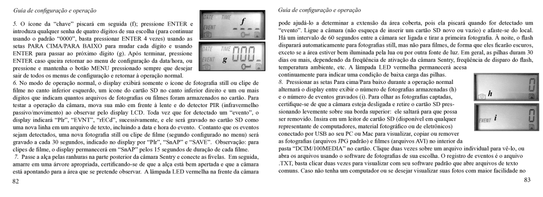 Bushnell 11-9200 instruction manual Guia de conﬁguração e operação 