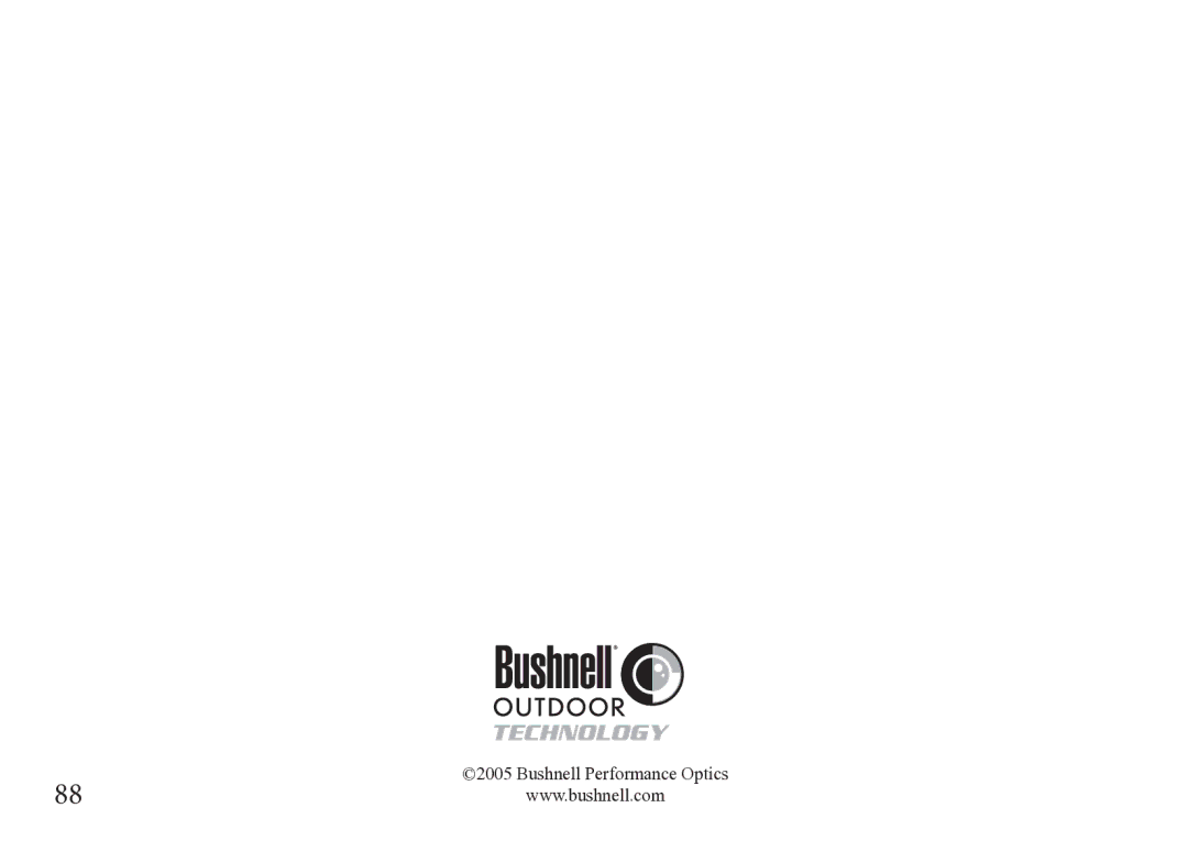 Bushnell 11-9200 instruction manual Bushnell Performance Optics 