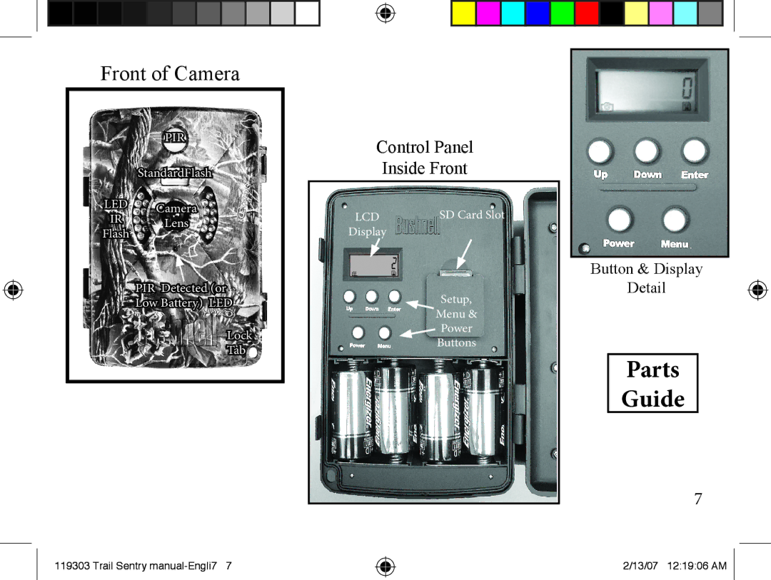 Bushnell 11-9303 instruction manual Parts Guide 