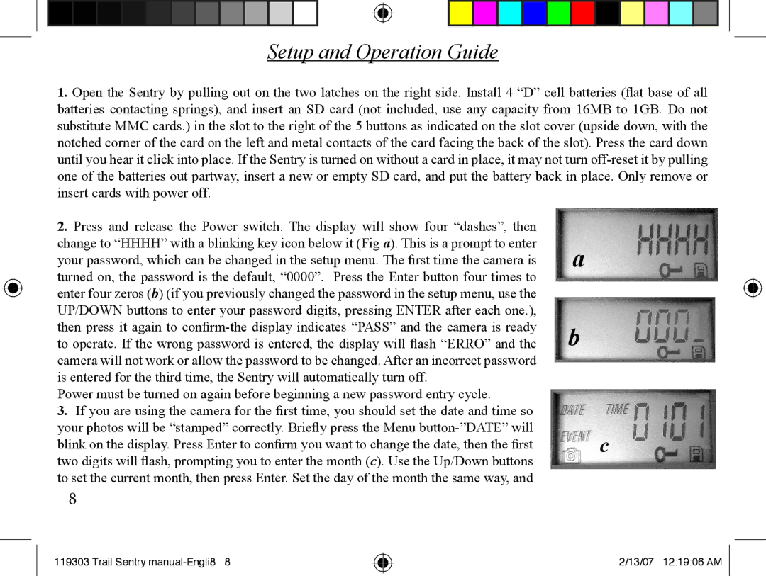 Bushnell 11-9303 instruction manual Setup and Operation Guide 