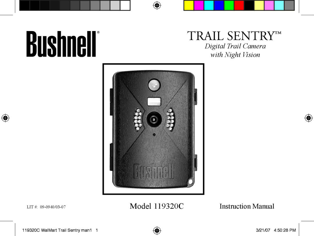 Bushnell 11-9320C instruction manual Trail Sentry 