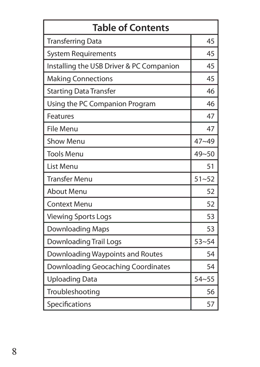 Bushnell 110 instruction manual Transferring Data System Requirements 