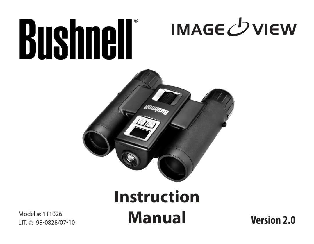 Bushnell 111026 instruction manual Instruction Manual, Version 