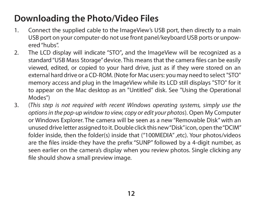 Bushnell 111026 instruction manual Downloading the Photo/Video Files 