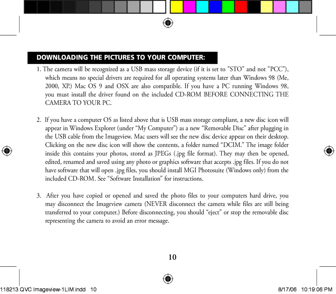 Bushnell 118213 manual Downloading the Pictures to Your Computer 