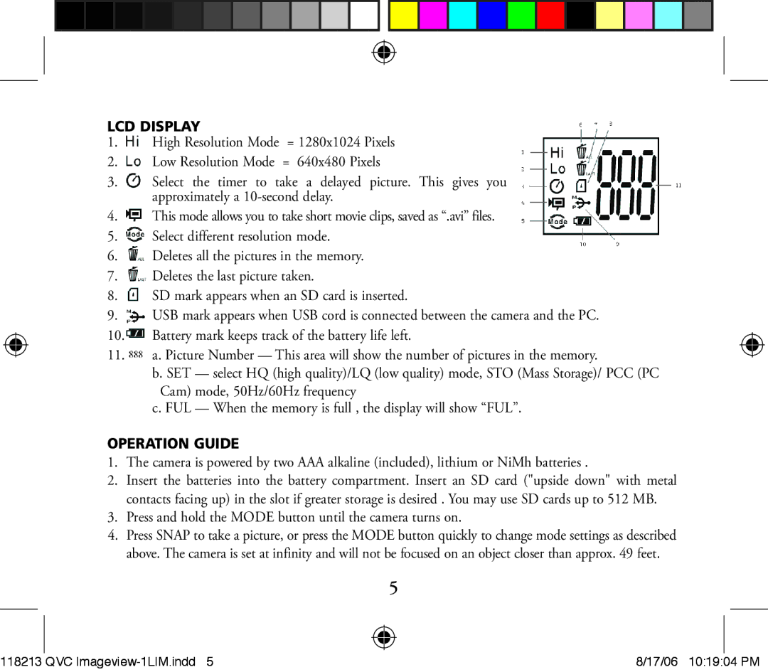 Bushnell 118213 manual Operation Guide 