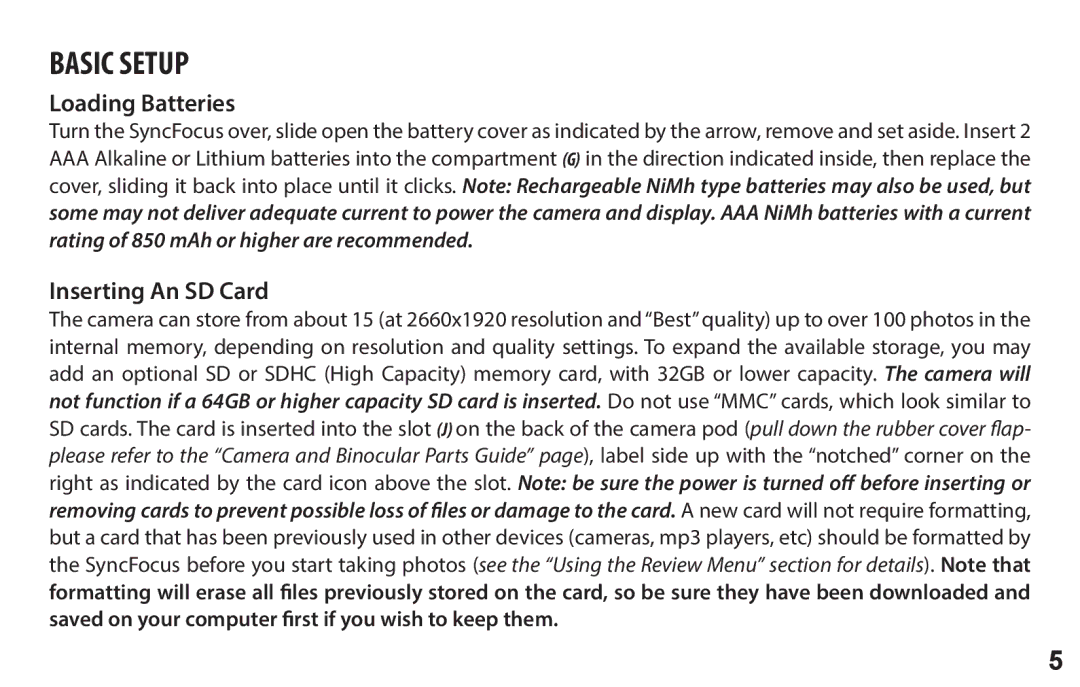 Bushnell 118326 user manual Loading Batteries, Inserting An SD Card 