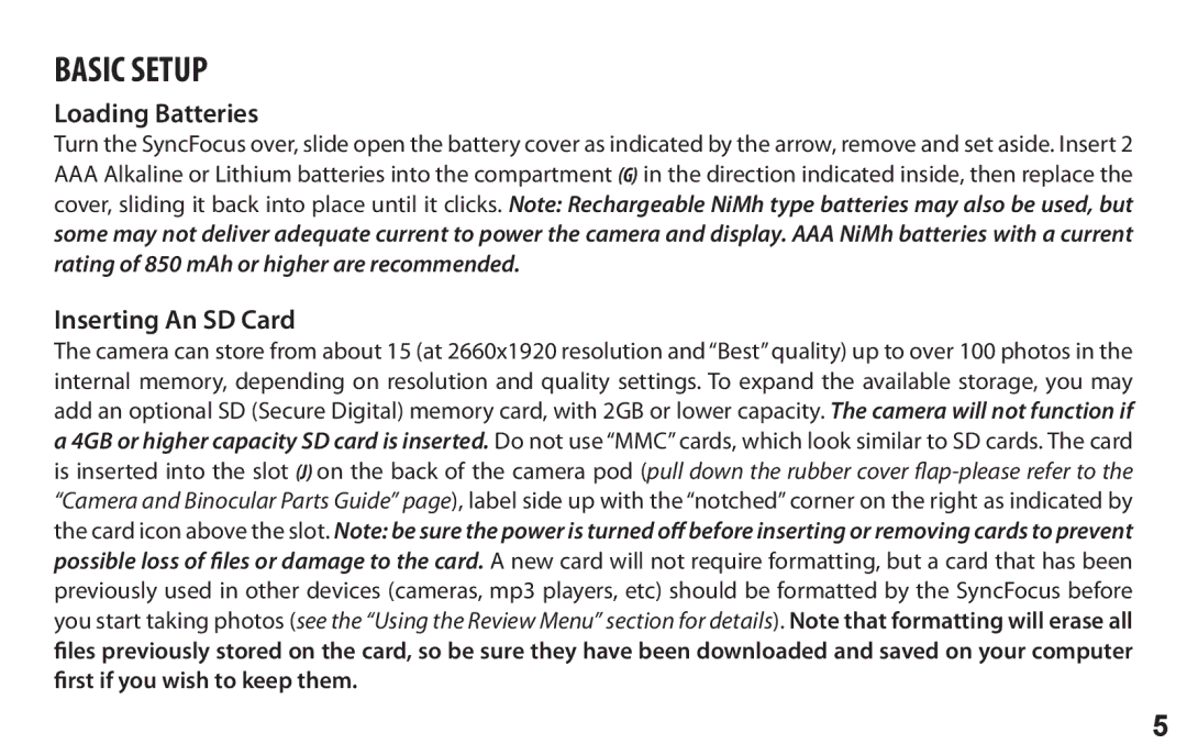 Bushnell 118326 user manual Loading Batteries, Inserting An SD Card 