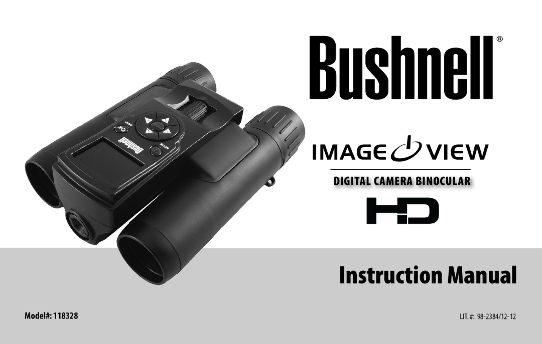 Bushnell 118328 instruction manual Digital Camera binocular, Model# 