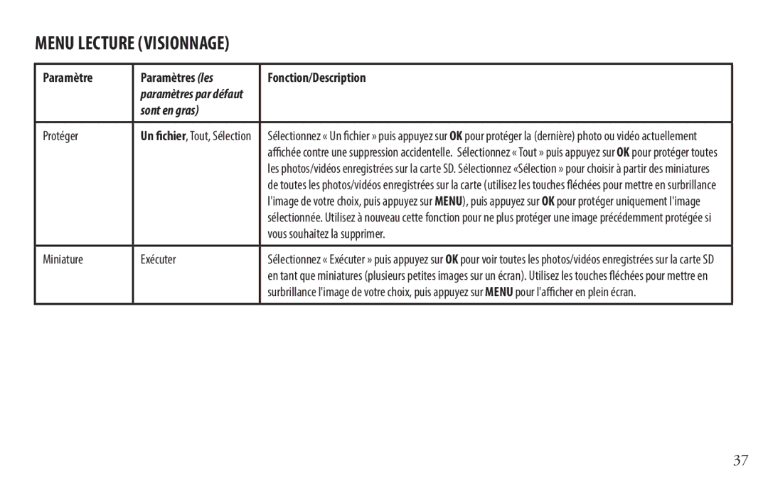 Bushnell 118328 instruction manual Protéger, Vous souhaitez la supprimer, Miniature Exécuter 