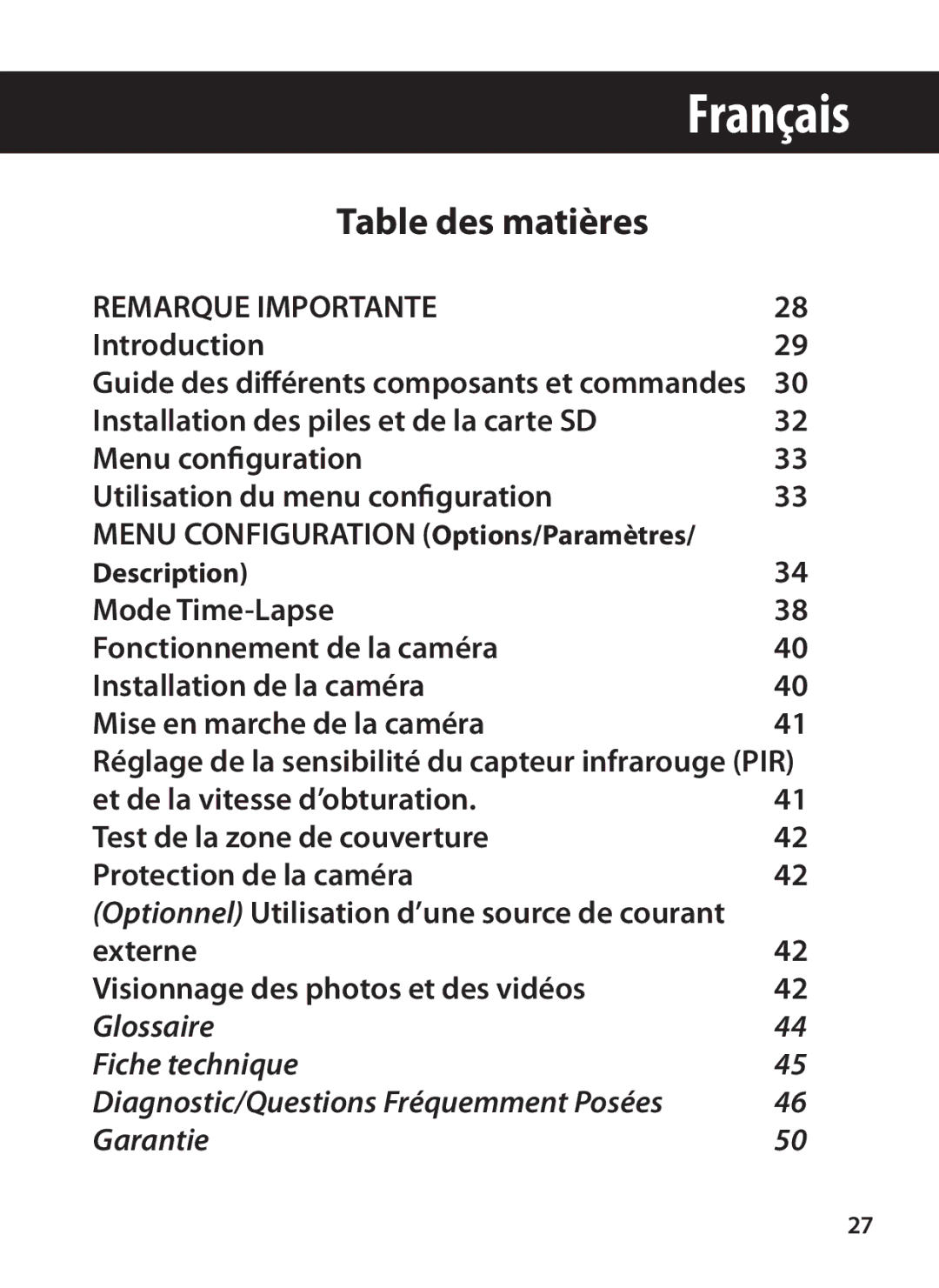 Bushnell 119327 instruction manual Remarque Importante, Introduction, Externe Visionnage des photos et des vidéos 