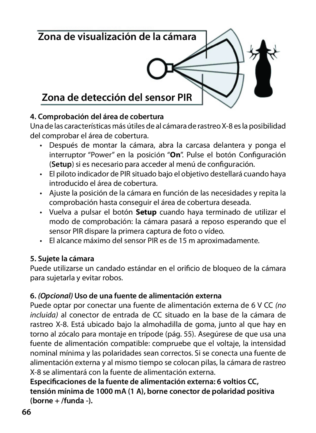 Bushnell 119327 Comprobación del área de cobertura, El alcance máximo del sensor PIR es de 15 m aproximadamente 