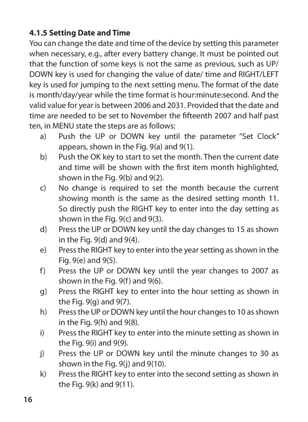 Bushnell 119405, 119415 instruction manual Setting Date and Time 