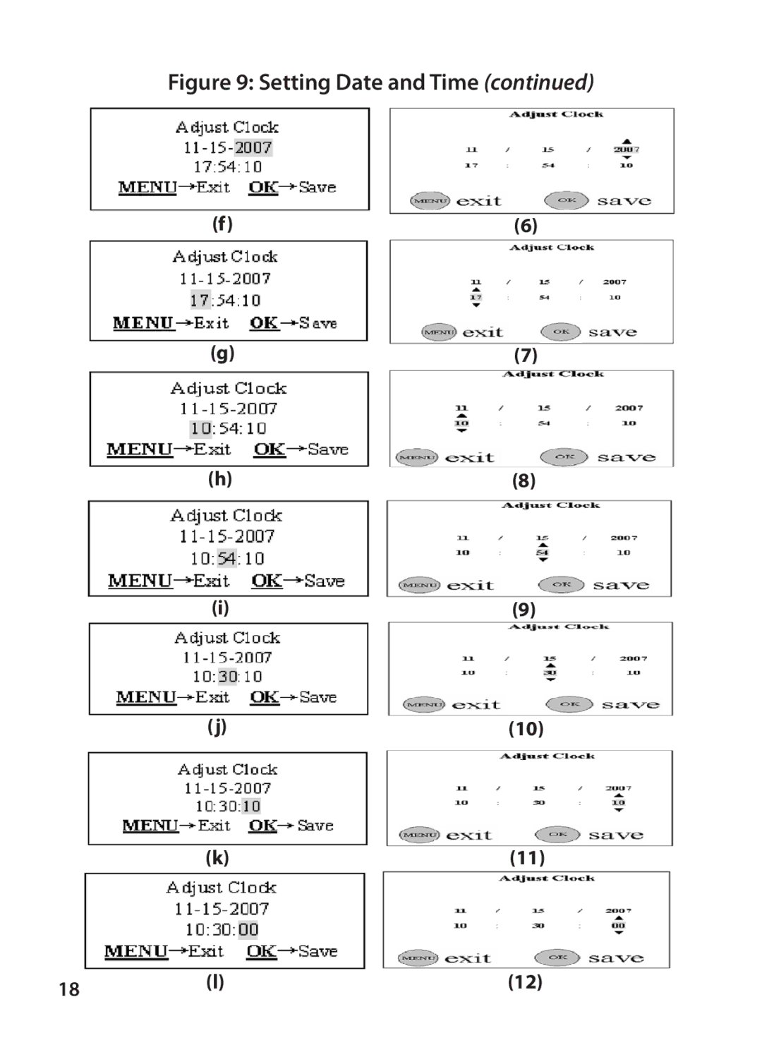 Bushnell 119405, 119415 instruction manual Setting Date and Time 