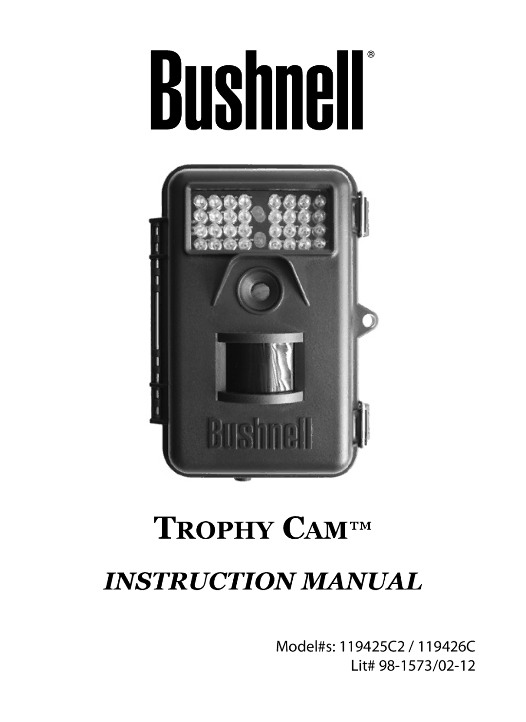 Bushnell 119425C2, 119426C instruction manual Trophy CAM 