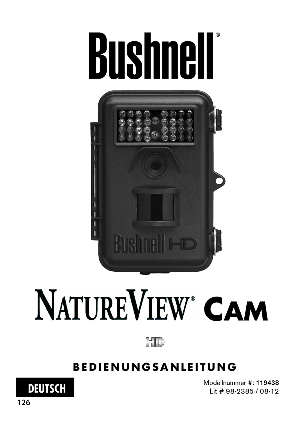 Bushnell 119438 instruction manual D I E N U N G S a N L E I T U N G, 126 