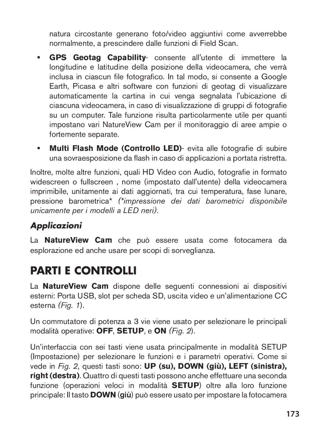 Bushnell 119438 instruction manual Parti E Controlli, 173, Applicazioni 