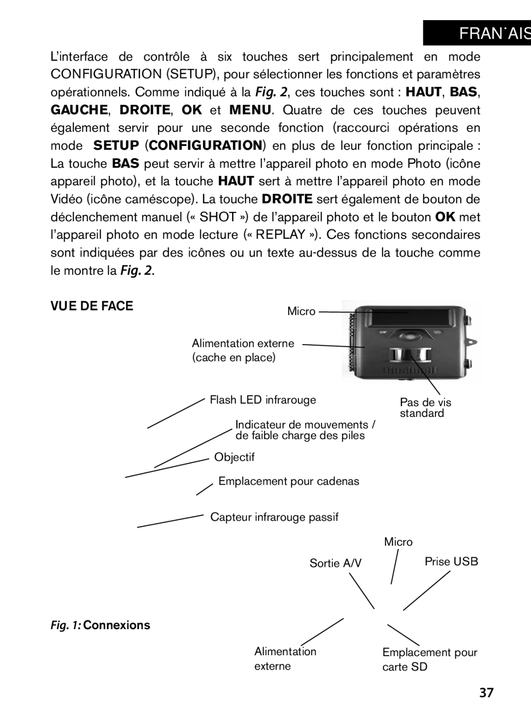 Bushnell 119467, 119466 instruction manual Français 