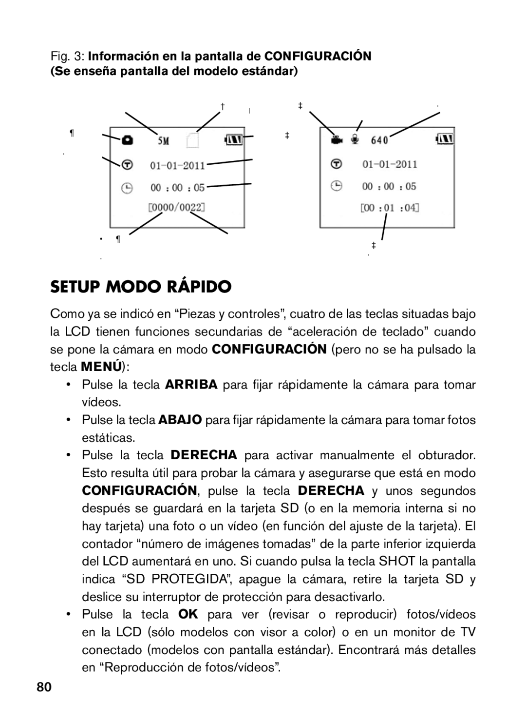 Bushnell 119466, 119467 instruction manual Setup Modo rápido 