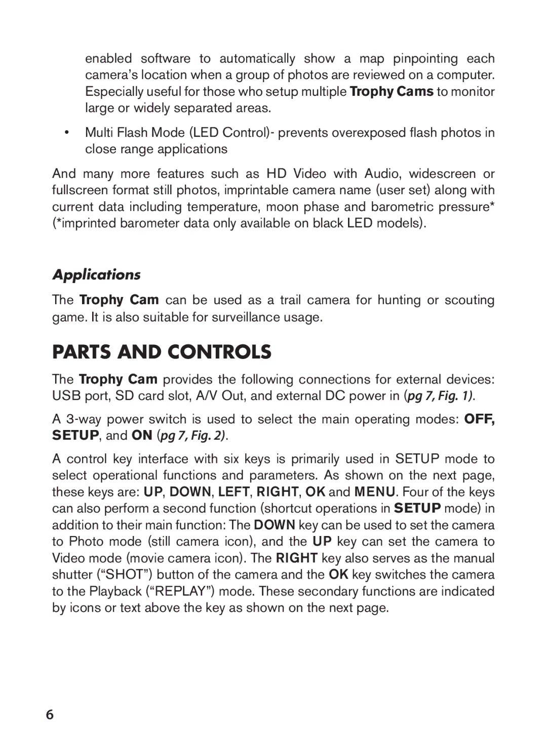 Bushnell 119477C, 119476C, 119447C, 119437C instruction manual Parts and Controls, Applications 