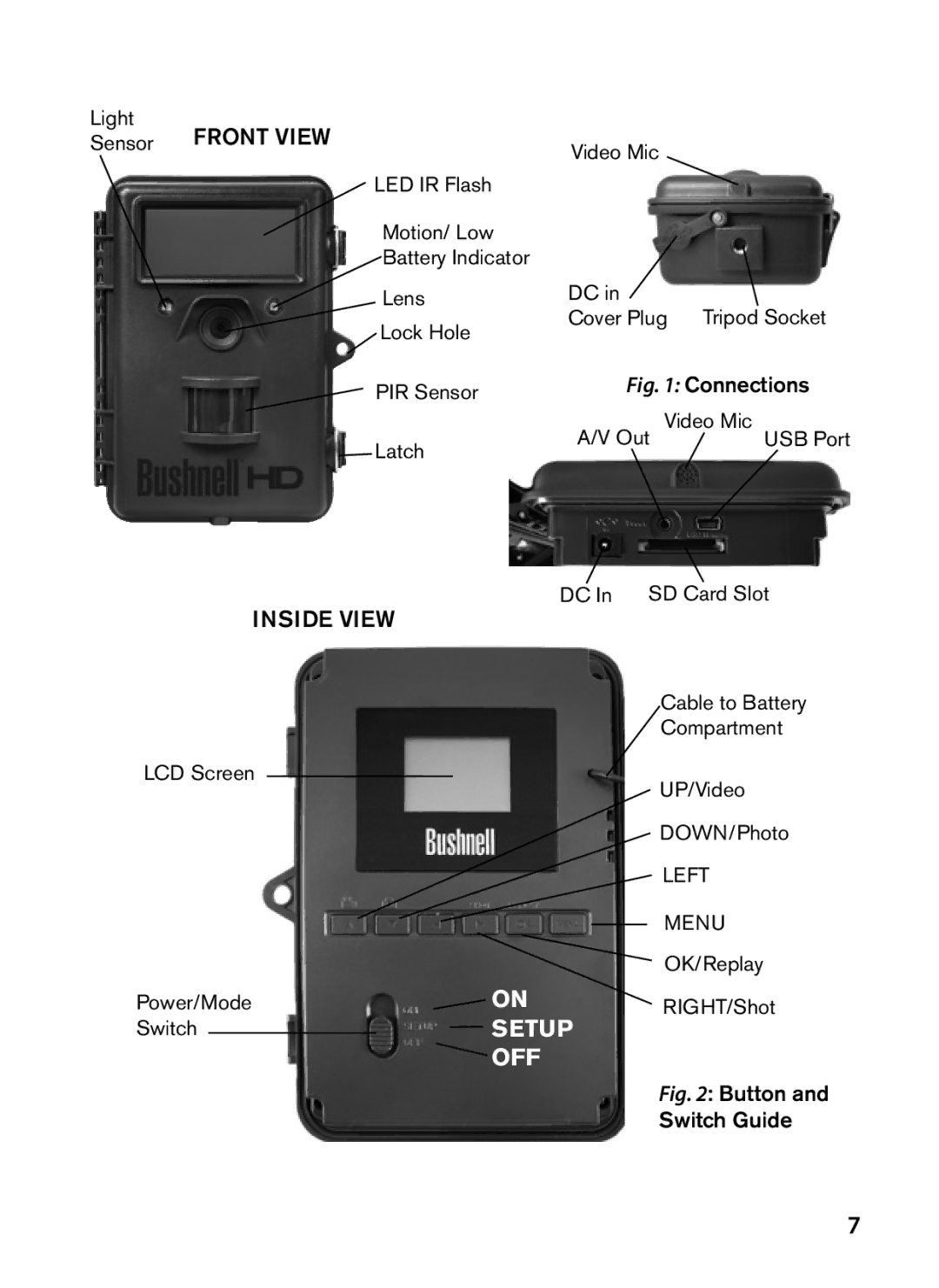 Bushnell 119437C, 119476C, 119447C, 119477C instruction manual Setup OFF 