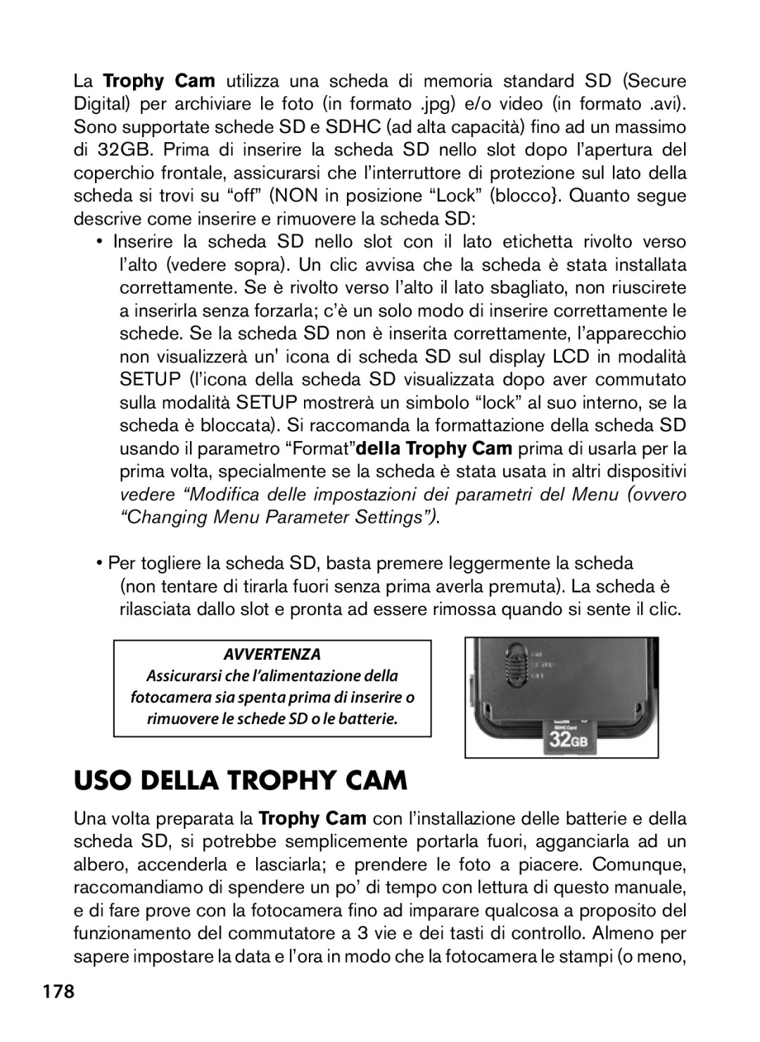 Bushnell 119447, 119477, 119476, 119437 instruction manual USO Della Trophy CAM, 178 