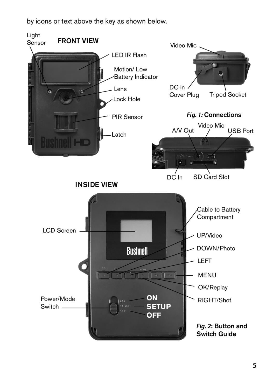 Bushnell 119547C, 119537C, 119576C, 119577C instruction manual Setup OFF 