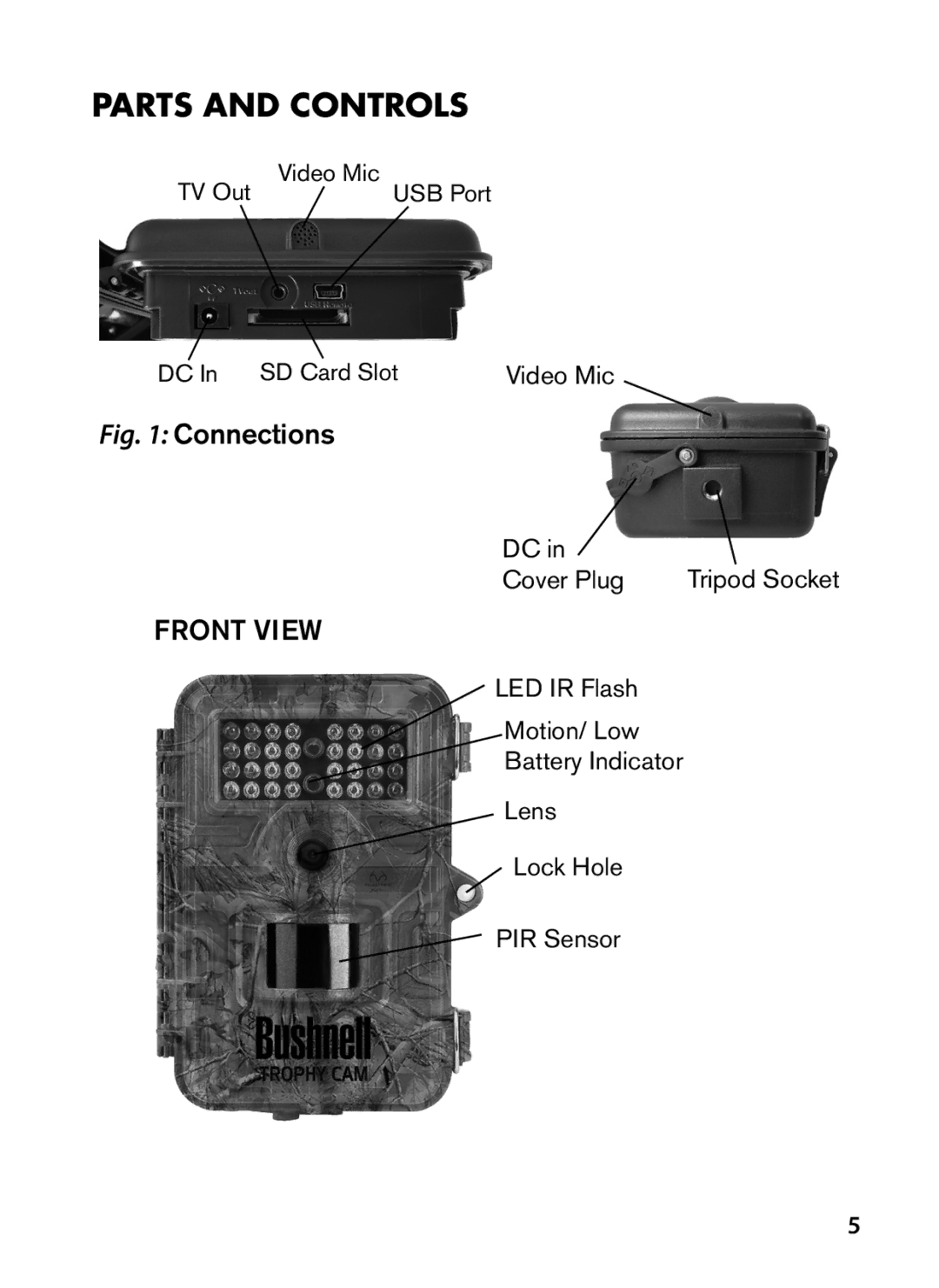 Bushnell 119628C instruction manual Front View 