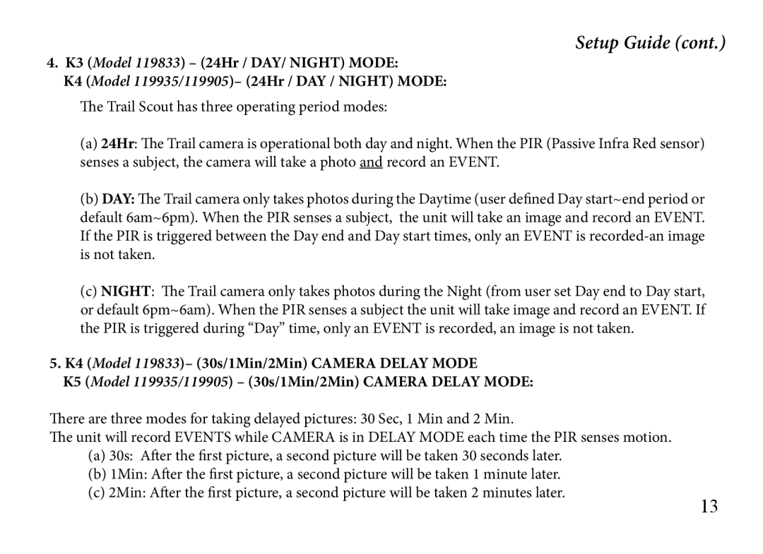 Bushnell 119935, 119833, 119905 manual Setup Guide 