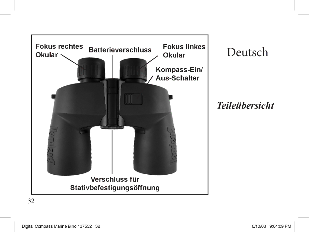 Bushnell 13-7507 instruction manual Deutsch 