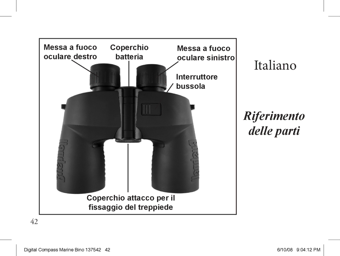 Bushnell 13-7507 instruction manual Italiano 