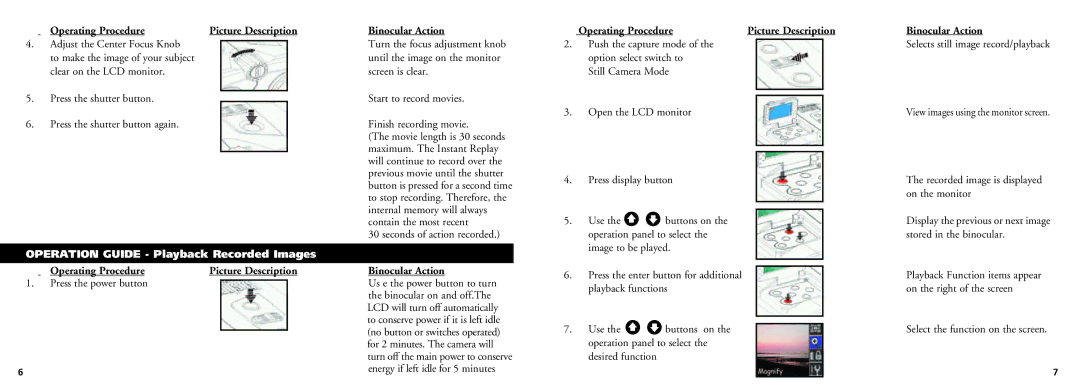 Bushnell 18-0832 Press the shutter button Press the shutter button again, Operation Guide Playback Recorded Images 