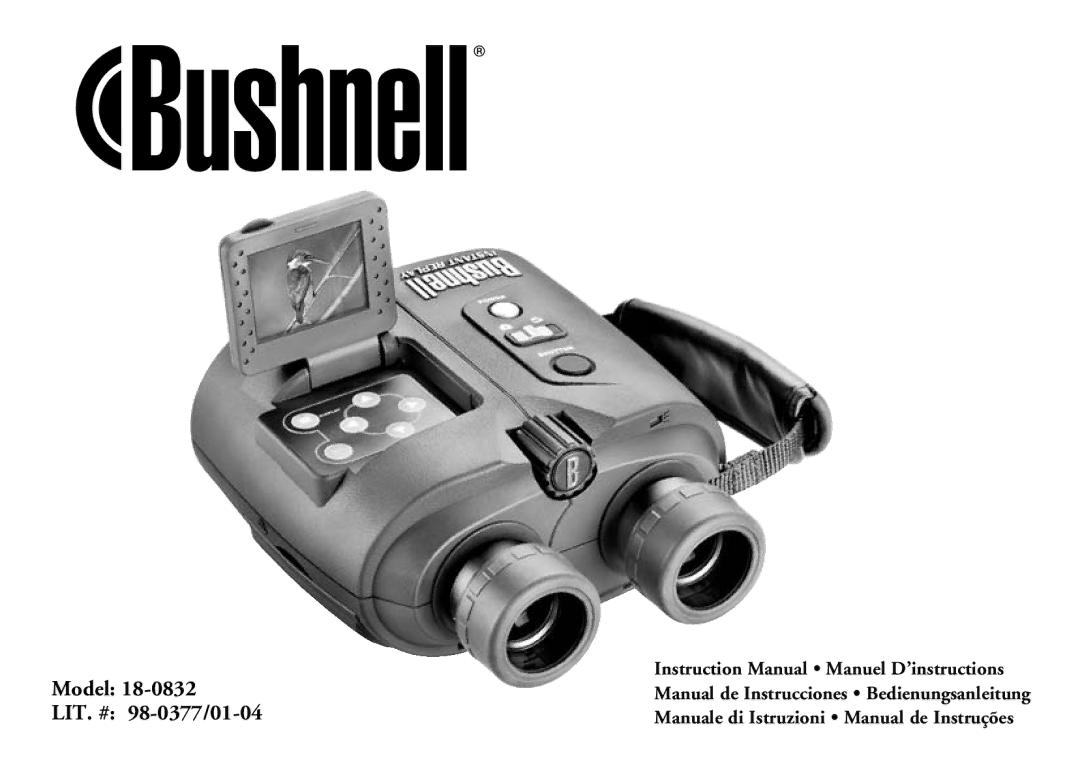 Bushnell 18-0832 instruction manual Model, LIT. # 98-0377/01-04 