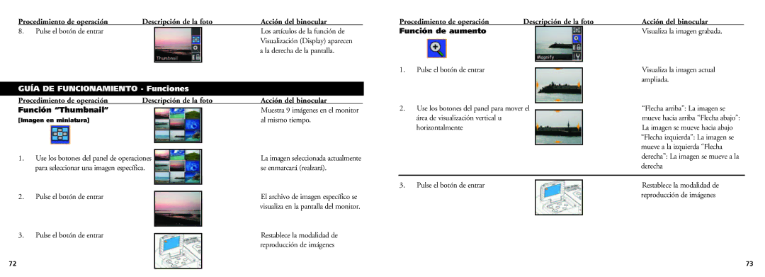 Bushnell 18-0832 instruction manual Función de aumento, Guía DE Funcionamiento Funciones 