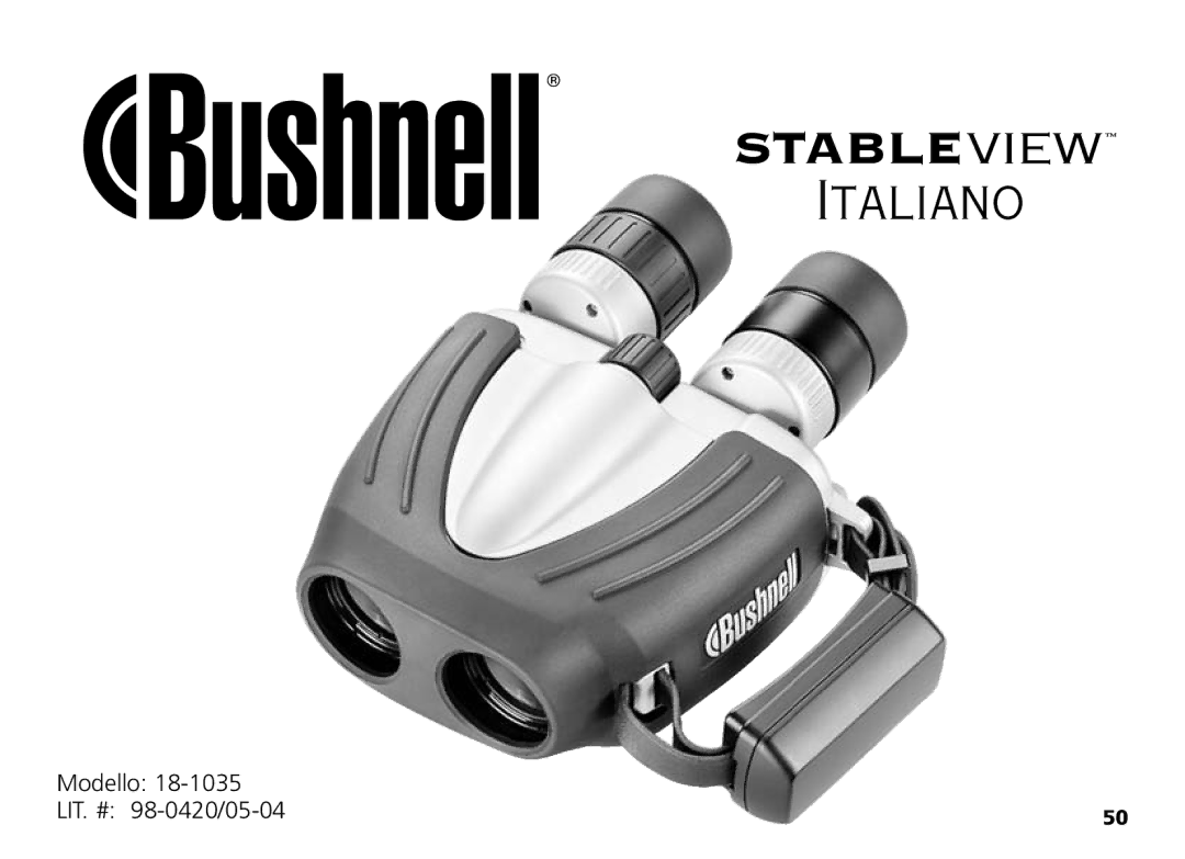 Bushnell 18-1035 manual Italiano 