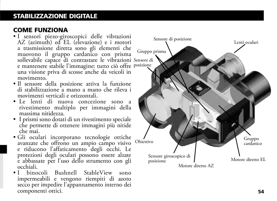 Bushnell 18-1035 manual Stabilizzazione Digitale, Come Funziona 