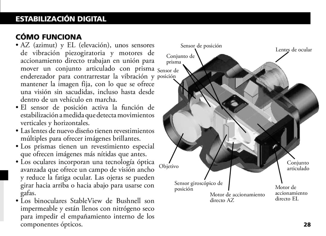 Bushnell 18-1035 manual Estabilización Digital, Cómo Funciona 