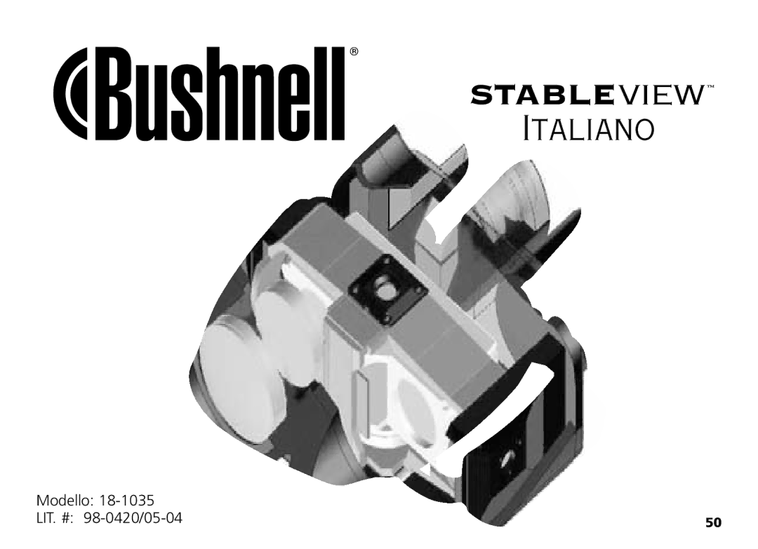 Bushnell 18-1035 manual Italiano 