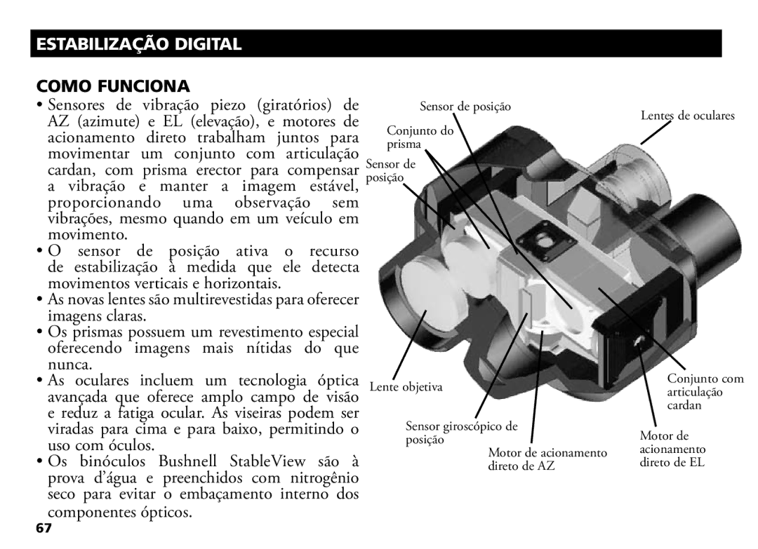 Bushnell 18-1035 manual Estabilização Digital, Como Funciona 