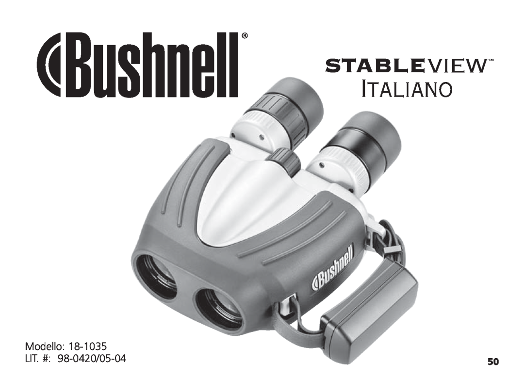 Bushnell 18-1035 manual Italiano, Modello, LIT. # 98-0420/05-04 